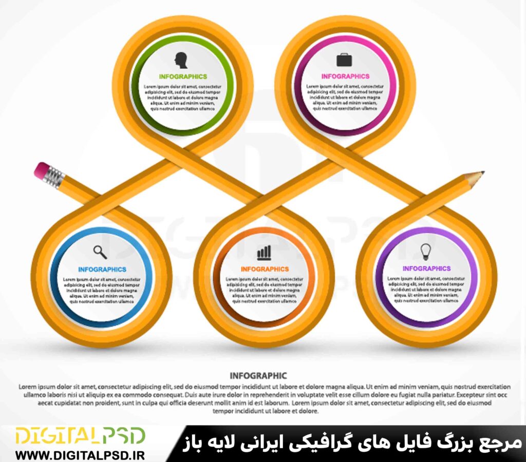 نمونه قالب اینفوگرافیک خام کد10