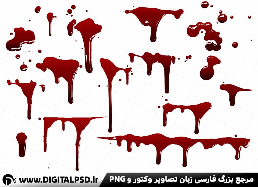 مجموعه وکتور قطره خون