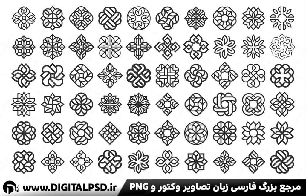 وکتور گل تزئینی