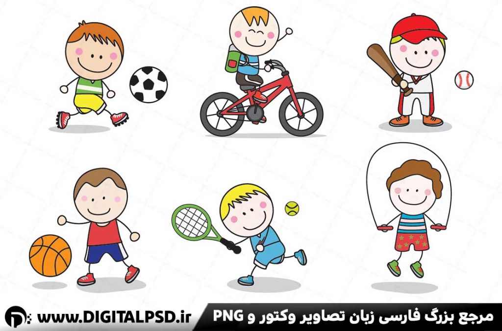 دانلود وکتور بچه ها در حال بازی