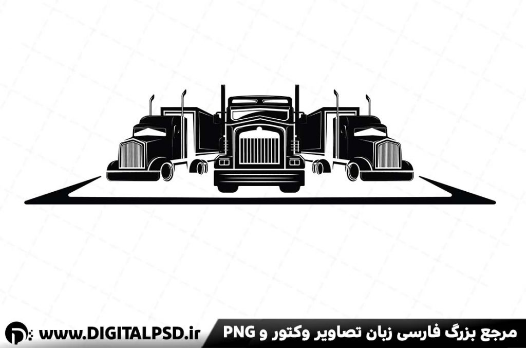 وکتور کامیون | وکتور تریلی لایه باز