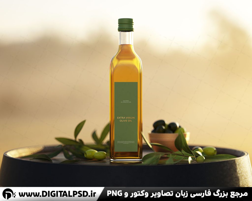 دانلود طرح موکاپ لیبل روغن زیتون