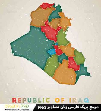 دانلود وکتور لایه باز نقشه کشور عراق