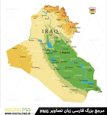 دانلود وکتور نقشه کشور عراق