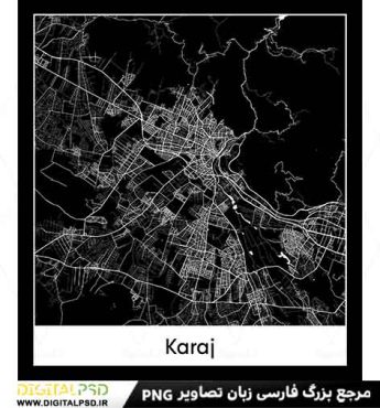 دانلود وکتور نقشه هوایی شهر کرج