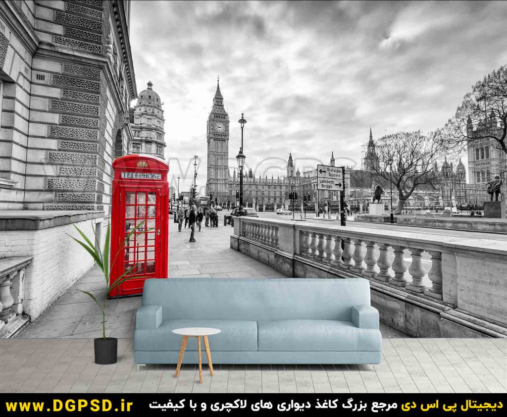 نمونه طرح کاغذ دیواری شهر لندن