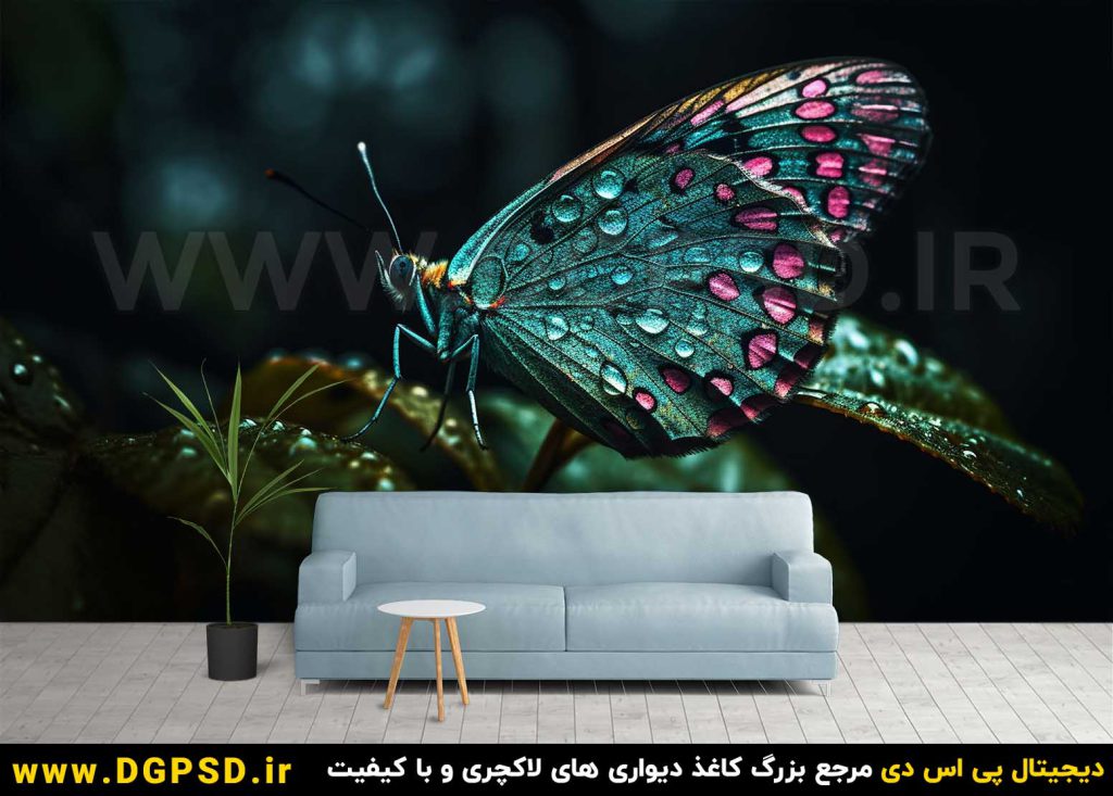 دانلود طرح کاغذ دیواری پروانه