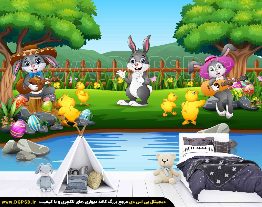 دانلود طرح کاغذ دیواری اتاق کودک کد10