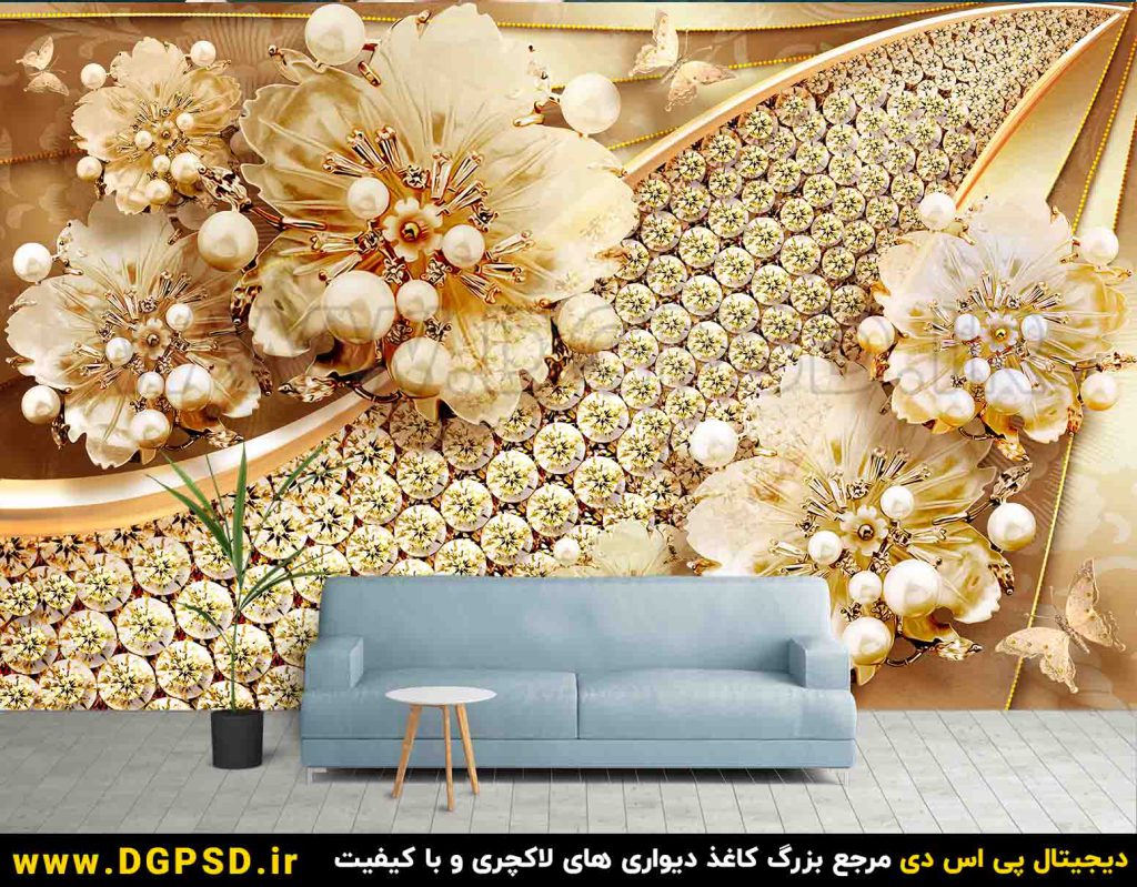 طرح کاغذ دیواری سه بعدی کد30