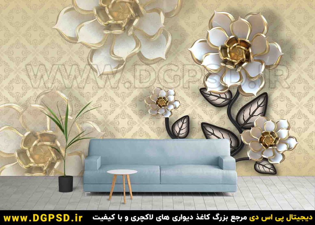 طرح کاغذ دیواری سه بعدی کد34
