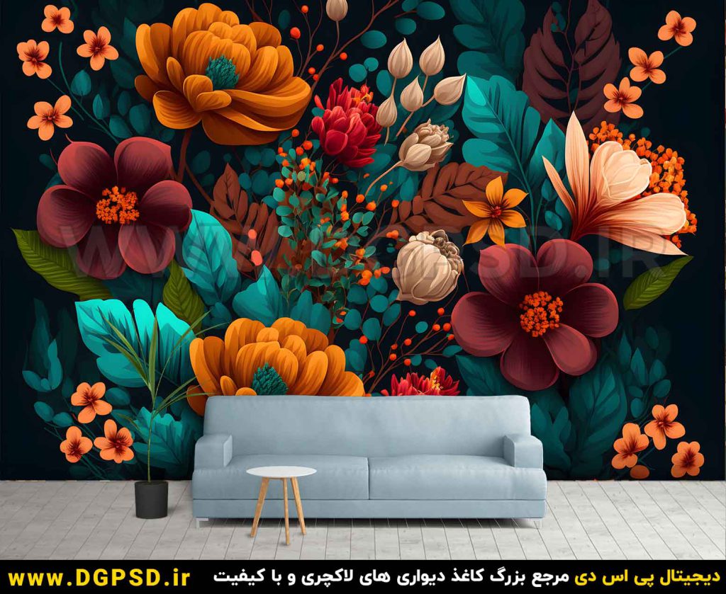 طرح کاغذ دیواری سه بعدی کد42