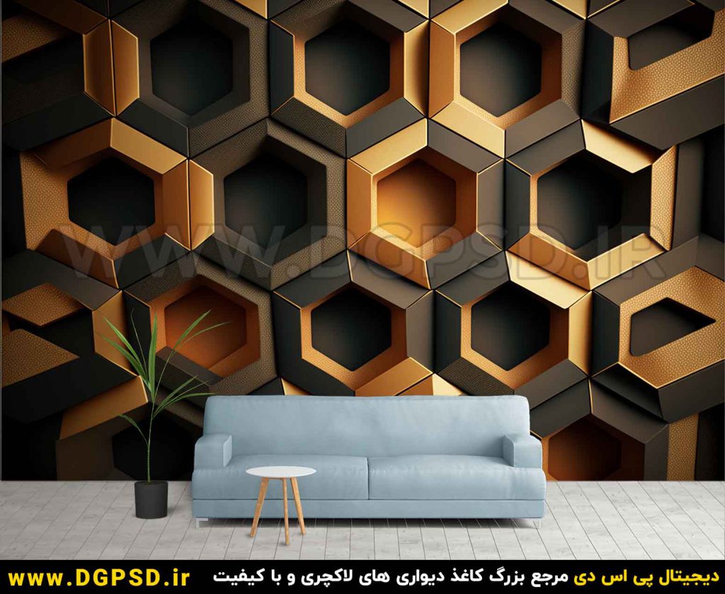 طرح کاغذ دیواری سه بعدی کد43