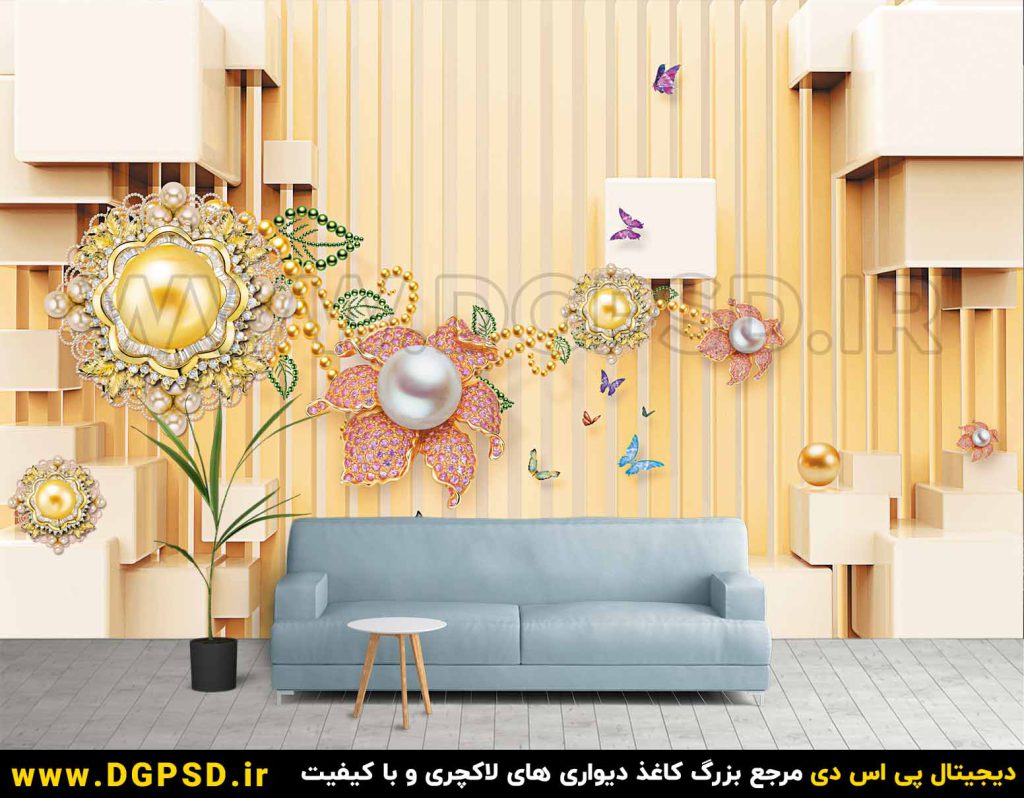 طرح کاغذ دیواری سه بعدی کد49