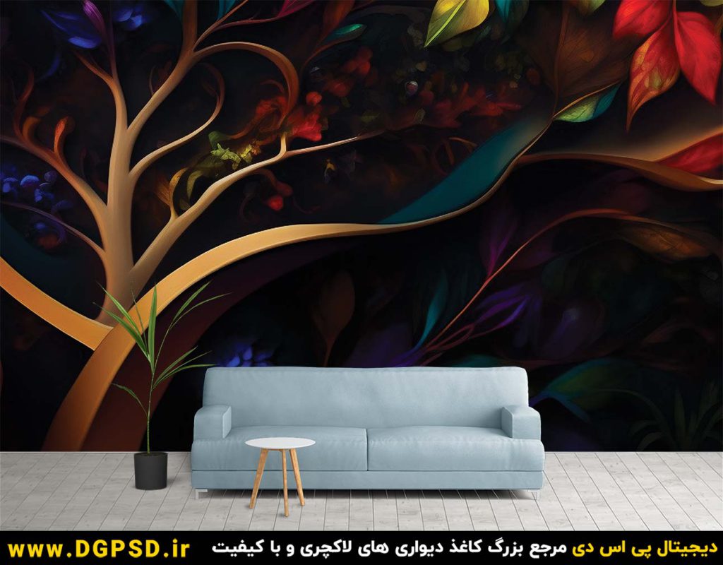 طرح کاغذ دیواری سه بعدی کد82