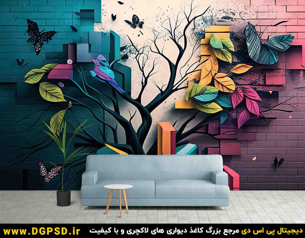 دانلود طرح کاغذ دیواری سه بعدی