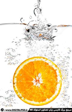 دانلود عکس با کیفیت پرتقال در آب