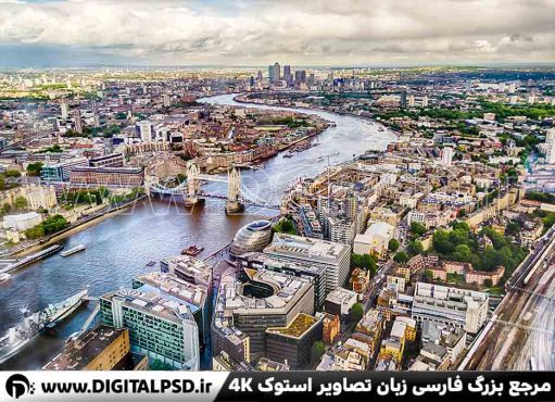 دانلود عکس با کیفیت شهر لندن از نمای بالا