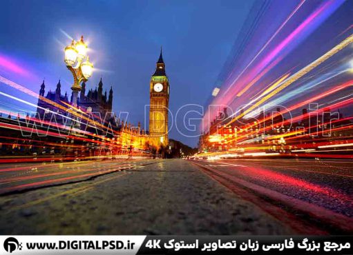 دانلود عکس با کیفیت برج ساعت لندن در شب