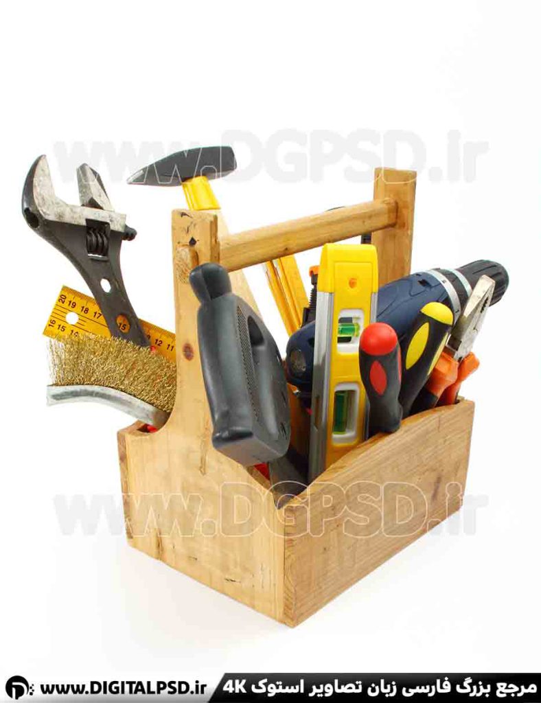 نمونه عکس با کیفیت جعبه چوبی ابزار آلات