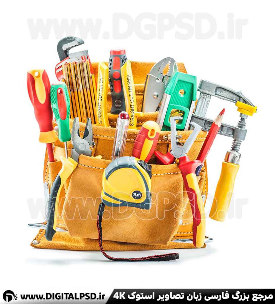 عکس با کیفیت ابزار و یراق آلات داخل کیف