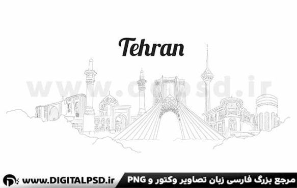 دانلود وکتور خطی شهر تهران