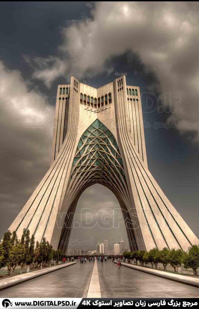 نمونه عکس برج آزادی تهران با هوش مصنوعی