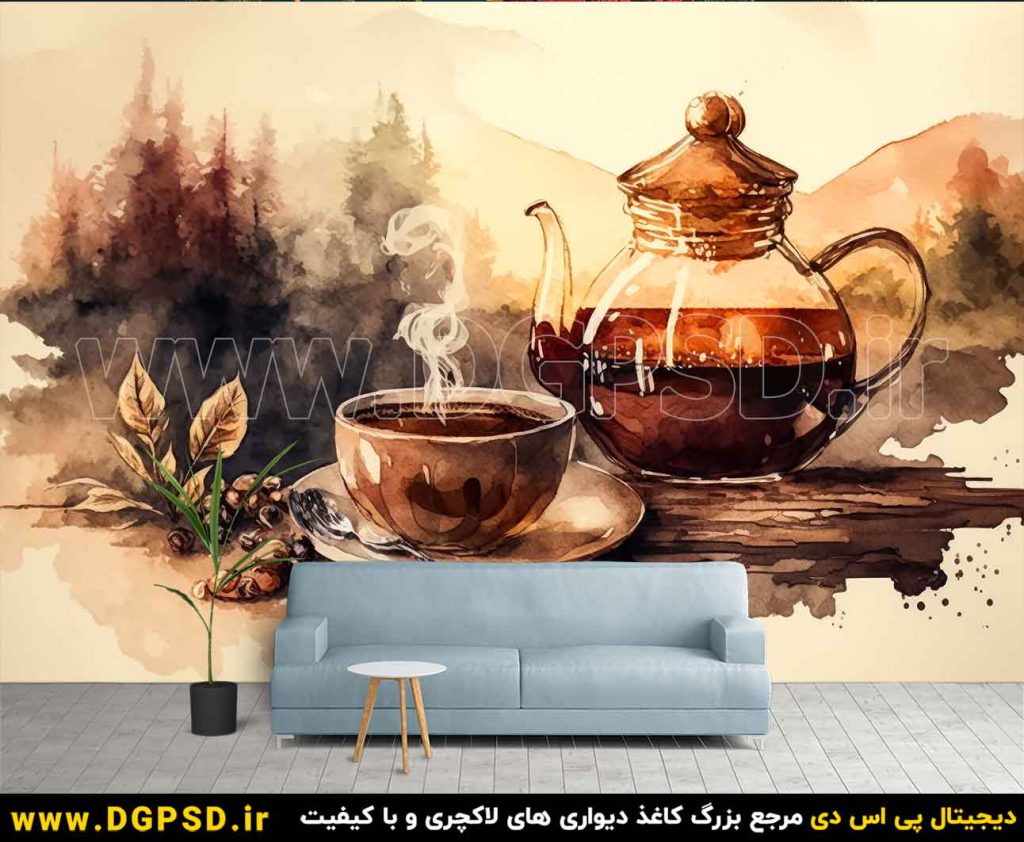 دانلود طرح کاغذ دیواری کافی شاپ