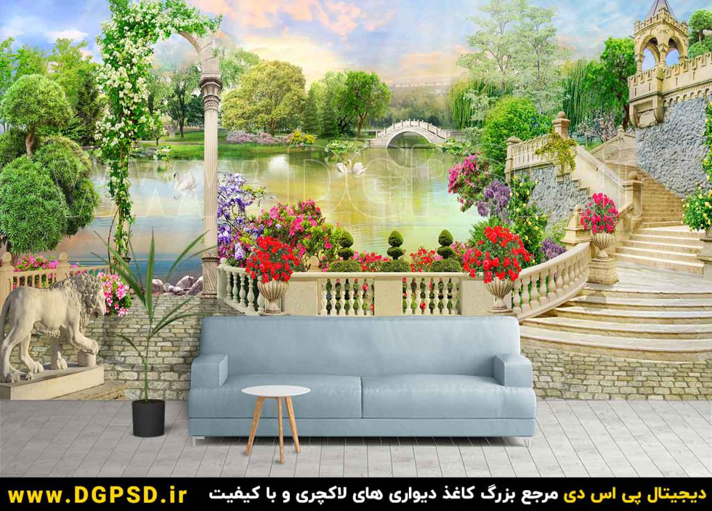 طرح کاغذ دیواری لوکس منظره کد3