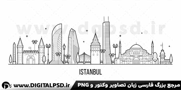وکتور لایه باز شهر استانبول