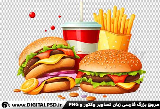 وکتور با کیفیت فست فود