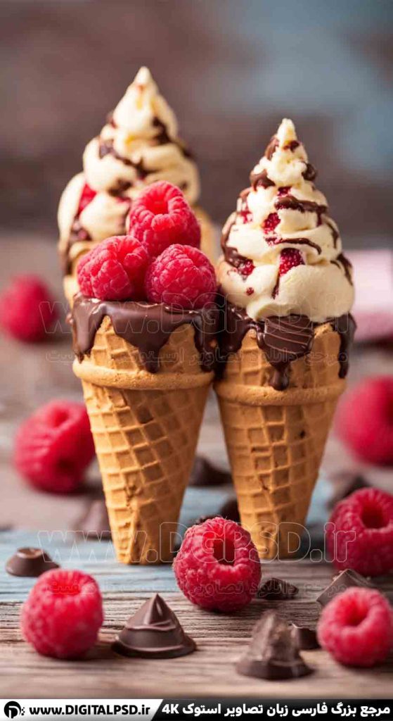 عکس با کیفیت بستنی قیفی کد18