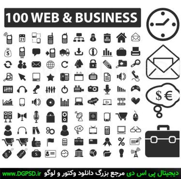 دانلود 100 آیکون وب و مشاغل