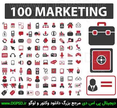 دانلود 100 آیکون ست بازاریابی