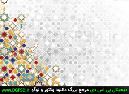 پس زمینه رنگارنگ اسلیمی