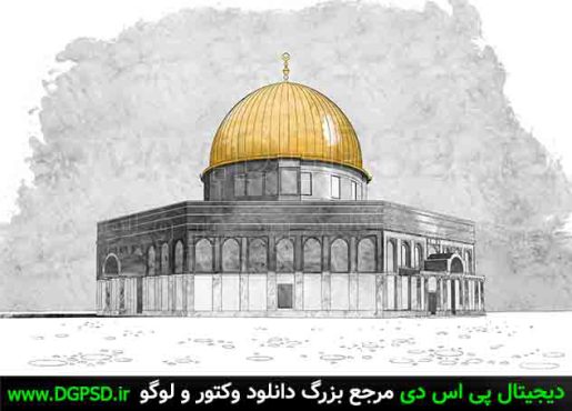 وکتور قبه صخره در بیت المقدس