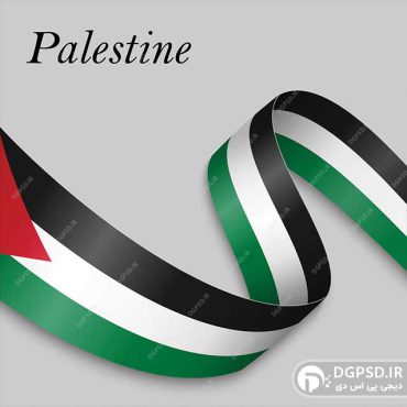 خرید وکتور پرچم فلسطین با بکگراند سفید