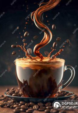 عکس با کیفیت فنجان قهوه ساخته شده با هوش مصنوعی