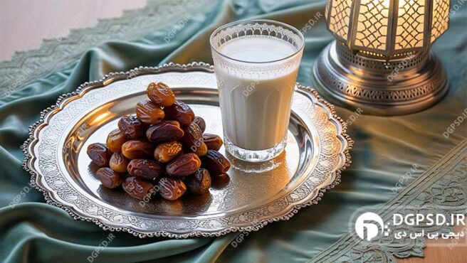 عکس سحری | تصویر شیر و خرما