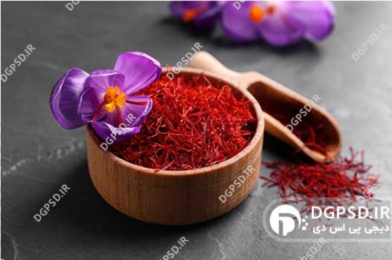نمونه عکس کاسه زعفران با گل زعفران