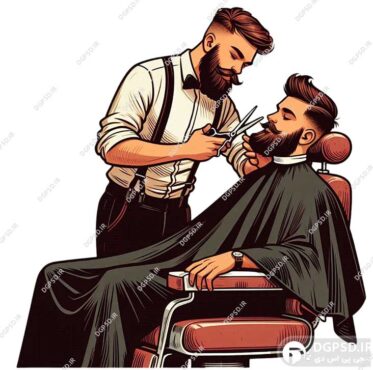 عکس کارتونی سالن آرایشگاه مردانه بدون زمینه